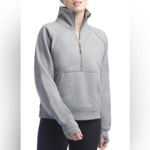 Jockey Women's Heather Gray Quarter-Zip Sweatshirt